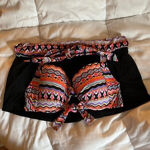 Kenneth Cole bikini top swimsuit 2-piece Size L